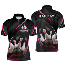 Load image into Gallery viewer, Pink Bowling Shirts for Men Women Team Custom Bowling Polo &amp; Quarter Zip Shirt MBL71