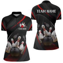 Load image into Gallery viewer, Red Bowling Shirts for Men Women Team Custom Bowling Polo &amp; Quarter Zip Shirt MBL71