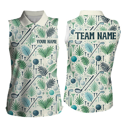 Palm Leaves Golf Polo Shirt Custom Golf Shirts for Men and Women Team Golf Apparel MMG55
