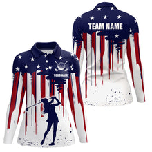 Load image into Gallery viewer, Customize Patriotic Golf Polo Shirt with Team American Golf Shirts for Women Men MMG04