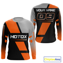 Load image into Gallery viewer, Orange Motocross Racing Jersey Custom Dirt Bike Shirt for Kid Women Men Off Road XM371