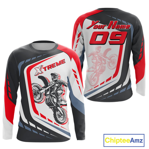 Black&Red Motocross Racing Jersey Custom Dirt Bike Jersey Men Kid Women Upf30+ XM370