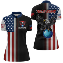 Load image into Gallery viewer, Eagle Bowling Shirt Custom American Bowling Shirts Women Men Patriotic Bowling Shirt MBL05