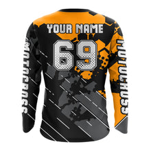 Load image into Gallery viewer, Motocross Racing Jersey Orange Upf30+ Motorcycle Dirt Bike Jersey Off-Road Shirt Men Kid Women XM298