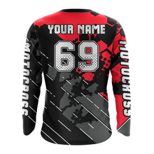 Load image into Gallery viewer, Motocross Racing Jersey Red Upf30+ Motorcycle Dirt Bike Jersey Off-Road Shirt Men Kid Women XM298