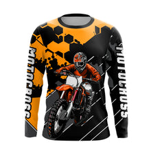 Load image into Gallery viewer, Motocross Racing Jersey Orange Upf30+ Motorcycle Dirt Bike Jersey Off-Road Shirt Men Kid Women XM298