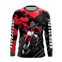 Load image into Gallery viewer, Motocross Racing Jersey Red Upf30+ Motorcycle Dirt Bike Jersey Off-Road Shirt Men Kid Women XM298