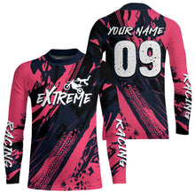 Load image into Gallery viewer, Pink Motocross Racing Dirt Bike Jersey For Kid Men Women Upf30+ Motorcycle Shirt XM323