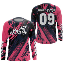 Load image into Gallery viewer, Pink Motocross Racing Dirt Bike Jersey For Kid Men Women Upf30+ Motorcycle Shirt XM323