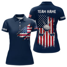Load image into Gallery viewer, Custom American Flag Golf Polo Shirt Patriotic US Golf Polo for Men Women MMG17