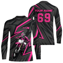 Load image into Gallery viewer, Custom Motocross Racing Jersey Pink Dirt Bike Shirt Kid Men Women Off-road Shirt XM305