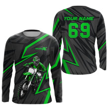 Load image into Gallery viewer, Custom Motocross Racing Jersey Green Dirt Bike Shirt Kid Men Women Off-road Shirt XM305
