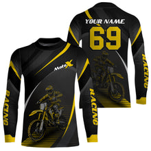 Load image into Gallery viewer, Motocross Racing Jersey Yellow Dirt Bike Shirt Off-road Riding Jersey Kid Men Women XM306