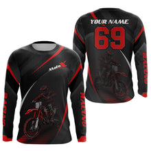 Load image into Gallery viewer, Motocross Racing Jersey Red Dirt Bike Shirt Off-road Riding Jersey Kid Men Women XM306