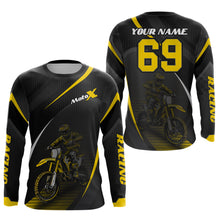 Load image into Gallery viewer, Motocross Racing Jersey Yellow Dirt Bike Shirt Off-road Riding Jersey Kid Men Women XM306