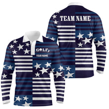 Load image into Gallery viewer, Customize Patriotic Golf Polo Shirt for Team Blue Golf Shirts for Women Men MMG22