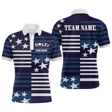 Load image into Gallery viewer, Customize Patriotic Golf Polo Shirt for Team Blue Golf Shirts for Women Men MMG22