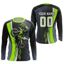Load image into Gallery viewer, Green Motocross Jersey Custom Dirt Bike Jersey for Men Kid Women Off Road Shirts XM357