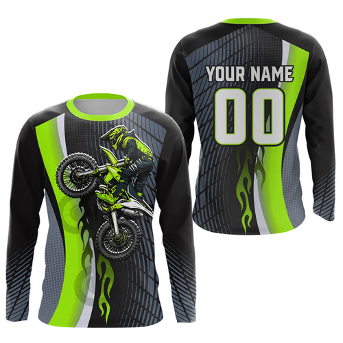 Green Motocross Jersey Custom Dirt Bike Jersey for Men Kid Women Off Road Shirts XM357
