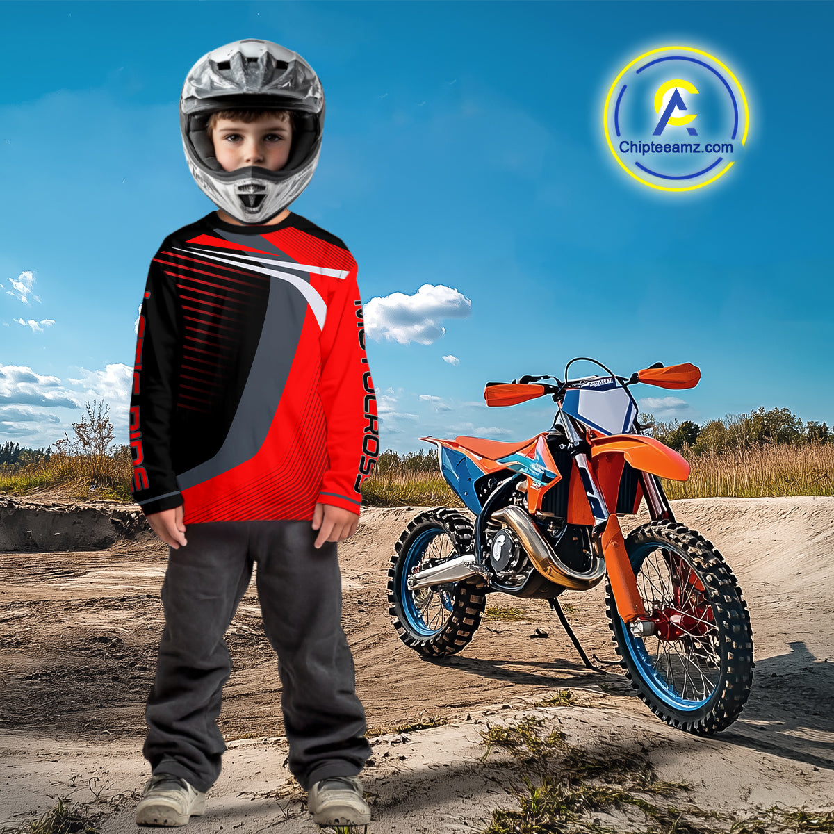 Red Motocross Racing Jersey Custom Dirt Bike Jersey Men Kid Women Off Road Jersey XM359