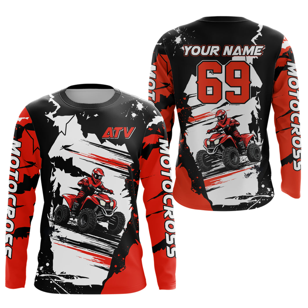 ATV Racing Jersey Custom Quad Bike Shirt ATV Riding Shirt for Men Kid Women MX96