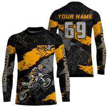 Load image into Gallery viewer, Motocross Racing Off-road Jersey Yellow Dirt Bike Riding Shirt For Men Kid Women XM303