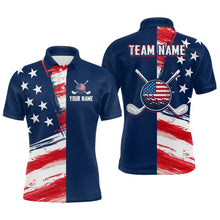 Load image into Gallery viewer, Custom American Flag Golf Polo Shirt for Men Women Patriotic Golf Polo US Shirt MMG25