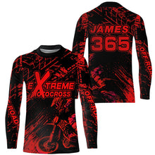 Load image into Gallery viewer, Motocross Racing Jersey Red Upf30+ Men Women Kid Dirt Bike Shirt Motorcycle Jersey XM200