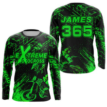 Load image into Gallery viewer, Motocross Racing Jersey Green Upf30+ Men Women Kid Dirt Bike Shirt Motorcycle Jersey XM200