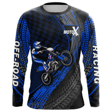 Load image into Gallery viewer, Dirt Bike Jersey Men Kid Women Upf30+ Blue Motocross Shirt Racing Off-Road Shirt XM203