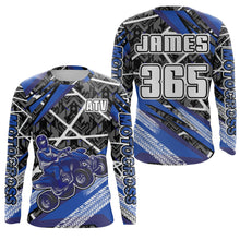 Load image into Gallery viewer, Blue ATV Motocross Racing Jersey Upf30+ ATV Quad Bike Shirt Kid Men ATV Quad Jersey MX28