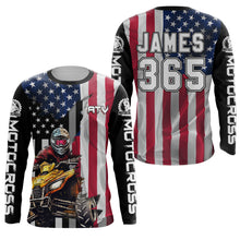 Load image into Gallery viewer, ATV Motocross Jersey American Flag Upf30+ ATV Quad Bike Jersey Men Kid ATV Riding Shirt MX66