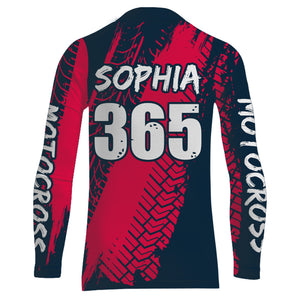 Pink Motocross Jersey Racing Girl Women UPF30+ Youth Dirt Bike Shirt Motorcycle Off-road XM204