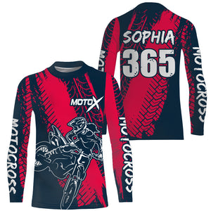 Pink Motocross Jersey Racing Girl Women UPF30+ Youth Dirt Bike Shirt Motorcycle Off-road XM204