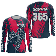 Load image into Gallery viewer, Pink Motocross Jersey Racing Girl Women UPF30+ Youth Dirt Bike Shirt Motorcycle Off-road XM204