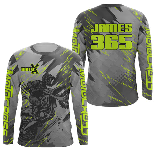 Motocross Shirt Dirt Bike Jersey for Men Kid Women UPF30+ MX Racing Jersey Off-Road XM240