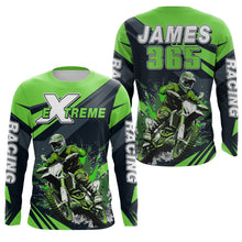 Load image into Gallery viewer, Motocross Racing Jersey Green UPF30+ Men Kid Dirt Bike Shirt Off-Road Jersey Motorcycle XM118