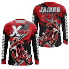 Load image into Gallery viewer, Motocross Racing Jersey Upf30+ Custom Dirt Bike Shirt Men Women Kid Red Off-Road XM120