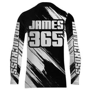 Motocross Racing Jersey Youth Men Kid Dirt Bike Shirt White Black Upf30+ Off-Road Jersey XM245