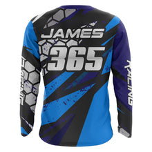 Load image into Gallery viewer, ATV Motocross Racing Jersey Kid Men Blue Quad Bike Shirt Upf30+ ATV Motorcycle Shirt MX75