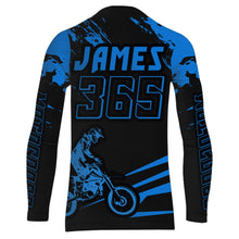 Load image into Gallery viewer, Motocross Jersey Dirt Bike Shirt Men Kid Women Youth UPF30+ Blue Racing Jersey Extreme Off-Road XM48