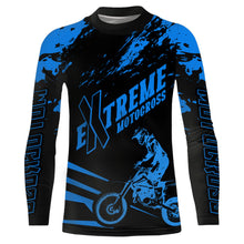 Load image into Gallery viewer, Motocross Jersey Dirt Bike Shirt Men Kid Women Youth UPF30+ Blue Racing Jersey Extreme Off-Road XM48