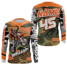 Load image into Gallery viewer, Camo Motocross Racing Jersey UPF30+ Youth Dirt Bike Shirt Kid Women Men Off-road Jersey XM132