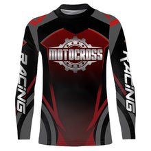 Load image into Gallery viewer, Motocross Racing Jersey Red Black Youth Dirt Bike Shirt UPF30+ Motorcycle Off-road Shirt XM187