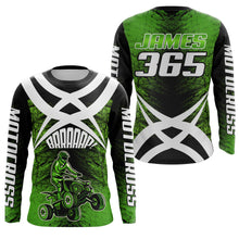 Load image into Gallery viewer, Custom ATV Motocross Jersey Upf30+ Green Quad Bike Shirt Adult Youth Off-road Racing MX46