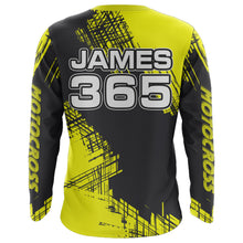 Load image into Gallery viewer, Yellow Motocross Racing Jersey Men Kid Upf30+ Dirt Bike Off-Road Shirt MX Jersey XM192