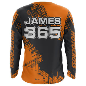 Orange Motocross Racing Jersey Men Kid Upf30+ Dirt Bike Off-Road Shirt MX Jersey XM192