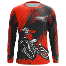 Load image into Gallery viewer, Red Motocross Racing Jersey Men Kid UPF30+ Dirt Bike Off-Road Shirt MX Racing Jersey XM192