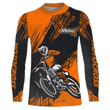 Load image into Gallery viewer, Orange Motocross Racing Jersey Men Kid Upf30+ Dirt Bike Off-Road Shirt MX Jersey XM192