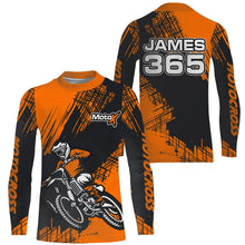 Load image into Gallery viewer, Orange Motocross Racing Jersey Men Kid Upf30+ Dirt Bike Off-Road Shirt MX Jersey XM192